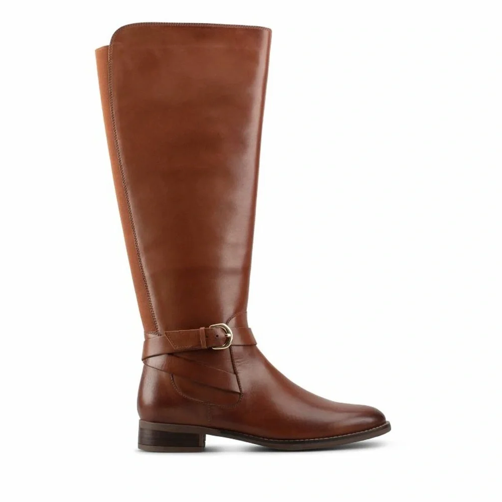 NEW!! Women’s Clarks Hamble High Dark Tan Boot Size 6W
